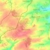 Topografische kaart Lumpzig, hoogte, reliëf