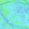Topografische kaart Hoogvliet, hoogte, reliëf