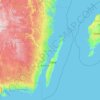 Topografische kaart Provincia de Kalmar, hoogte, reliëf