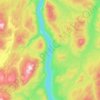 Topografische kaart Dease Lake, hoogte, reliëf