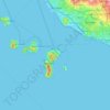 Topografische kaart Prince Islands, hoogte, reliëf