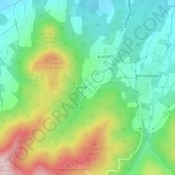 Topografische kaart Esquível, hoogte, reliëf