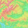 Topografische kaart Bohinj, hoogte, reliëf