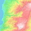 Topografische kaart Keserwan-Jbeil Governorate, hoogte, reliëf