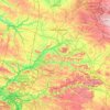 Topografische kaart L'Oise, hoogte, reliëf
