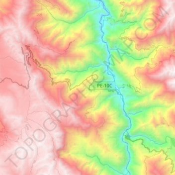 Topografische kaart Cochorco, hoogte, reliëf