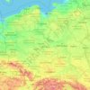 Topografische kaart Polen, hoogte, reliëf