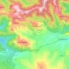 Topografische kaart Tizi N'Tleta, hoogte, reliëf