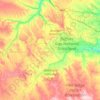 Topografische kaart Badlands National Park, hoogte, reliëf