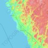 Topografische kaart Falkenbergs kommun, hoogte, reliëf