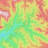Topografische kaart Reefton, hoogte, reliëf