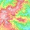 Topografische kaart Yzeron, hoogte, reliëf