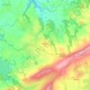 Topografische kaart Commana, hoogte, reliëf