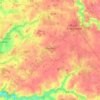 Topografische kaart Beaufou, hoogte, reliëf
