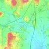 Topografische kaart Til-Châtel, hoogte, reliëf