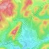 Topografische kaart Fressac, hoogte, reliëf