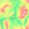 Topografische kaart Lake Mead, hoogte, reliëf