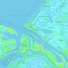 Topografische kaart Hoek van Holland, hoogte, reliëf