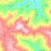 Topografische kaart Montefalcone di Val Fortore, hoogte, reliëf