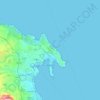 Topografische kaart Augusta, hoogte, reliëf
