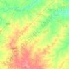 Topografische kaart Simga Tahsil, hoogte, reliëf