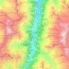 Topografische kaart Randa, hoogte, reliëf