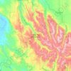 Topografische kaart Eagle Cap Wilderness, hoogte, reliëf