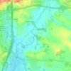 Topografische kaart Sowton, hoogte, reliëf