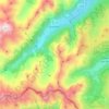 Topografische kaart Gschnitz, hoogte, reliëf