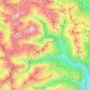 Topografische kaart Vallouise-Pelvoux, hoogte, reliëf