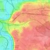 Topografische kaart Villiers-sur-Marne, hoogte, reliëf