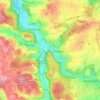 Topografische kaart Grafenau, hoogte, reliëf