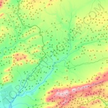 Topografische kaart Iznalloz, hoogte, reliëf