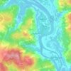 Topografische kaart Gagetown, hoogte, reliëf