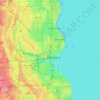 Topografische kaart Milwaukee, hoogte, reliëf
