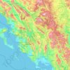 Topografische kaart Epirus, hoogte, reliëf