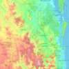 Topografische kaart Gympie Regional, hoogte, reliëf