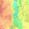 Topografische kaart Põlva linn, hoogte, reliëf