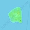 Topografische kaart Gili Air, hoogte, reliëf