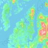 Topografische kaart Sveio, hoogte, reliëf