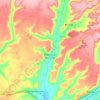 Topografische kaart Pedrosa de Río Úrbel, hoogte, reliëf