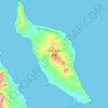 Topografische kaart Isla San Jose, hoogte, reliëf