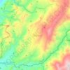 Topografische kaart Alpujarra, hoogte, reliëf