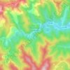 Topografische kaart Peyrolles-en-Cévennes, hoogte, reliëf