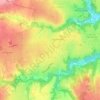 Topografische kaart Craponne, hoogte, reliëf