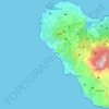 Topografische kaart Pantelleria, hoogte, reliëf