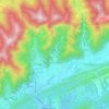 Topografische kaart Cison di Valmarino, hoogte, reliëf