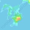 Topografische kaart Buri Island, hoogte, reliëf