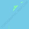 Topografische kaart Salt Cay, hoogte, reliëf