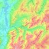 Topografische kaart Val-de-Charmey, hoogte, reliëf